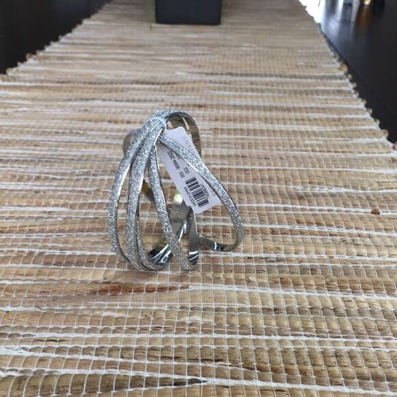 NWT  NY&C set of 5 silver sparkle bangles - Picture 1 of 3